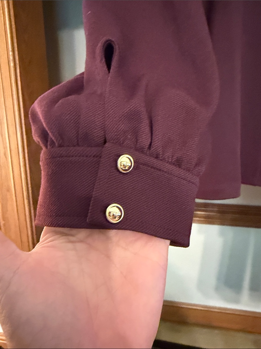 Talbots Plum Wide-Leg Pants SZ L with Matching Zip Top SZ XL - Picture 4 of 10